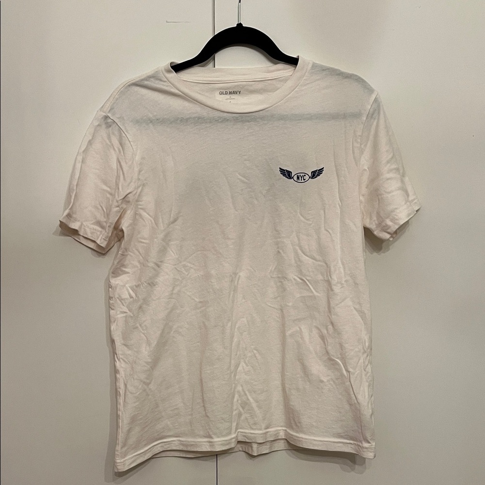 Old Navy Cream Men's Tee with Logo